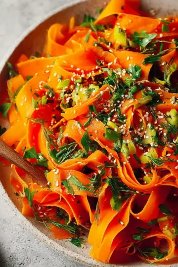 Asian Carrot Ribbon Salad Recipe