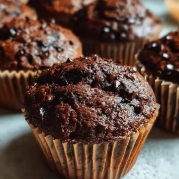 Chocolate Sourdough Muffins