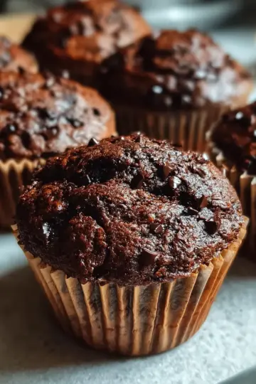 Chocolate Sourdough Muffins