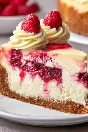 White Chocolate Raspberry Cheesecake