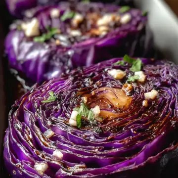 Savory Roasted Red Cabbage Steaks