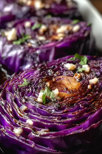 Savory Roasted Red Cabbage Steaks