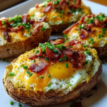 Twice Baked Loaded Breakfast Potatoes