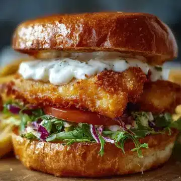 Crispy Fried Cod Sandwich on Toasted Brioche