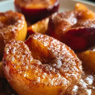 Delicious Cinnamon Sugar Baked Peaches