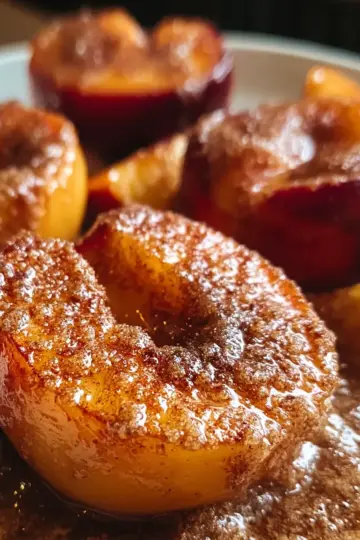 Delicious Cinnamon Sugar Baked Peaches