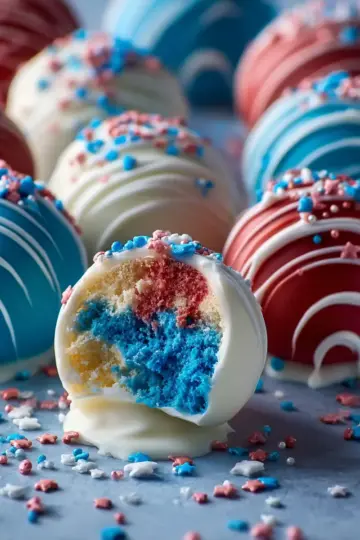 Red White and Blue Cake Balls That Are Fun and Easy to Make