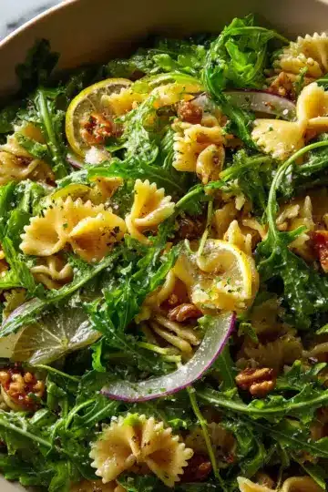 Zesty Lemon Arugula Pasta Salad Recipe