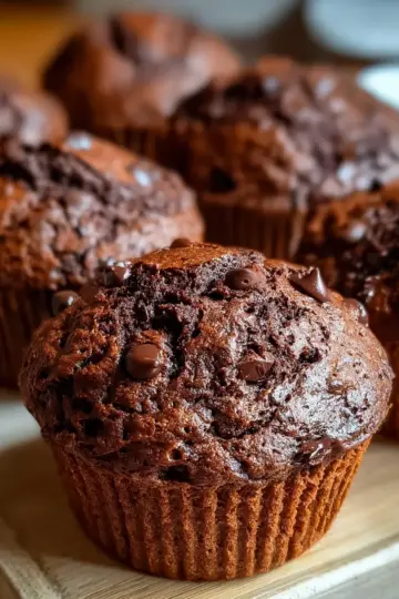 Chocolate Sourdough Muffins