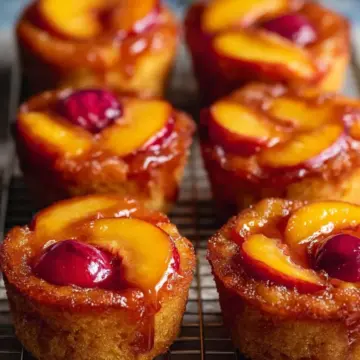 Peach Upside Down Mini Cakes Recipe