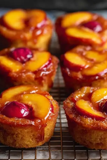 Peach Upside Down Mini Cakes Recipe